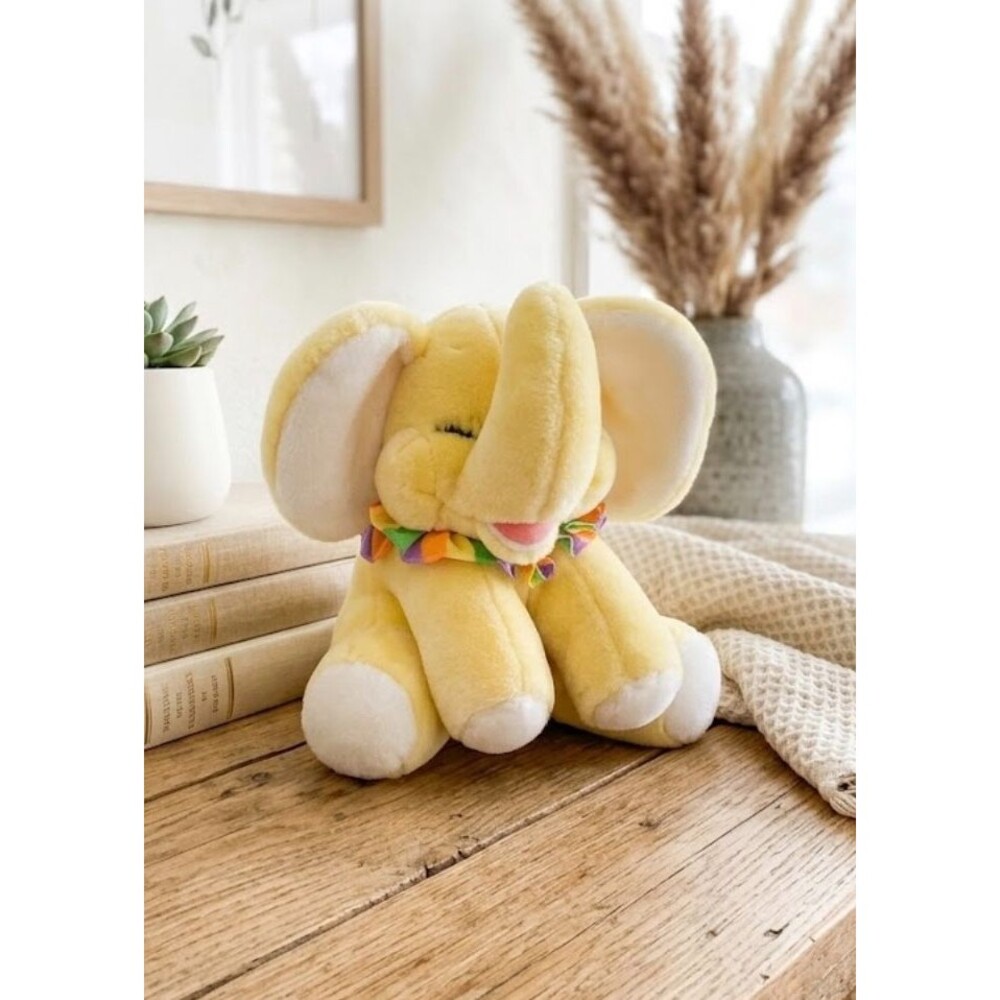 Vintage San Francisco Music Box Company Plush Elephant "You Are My Sunshine"
